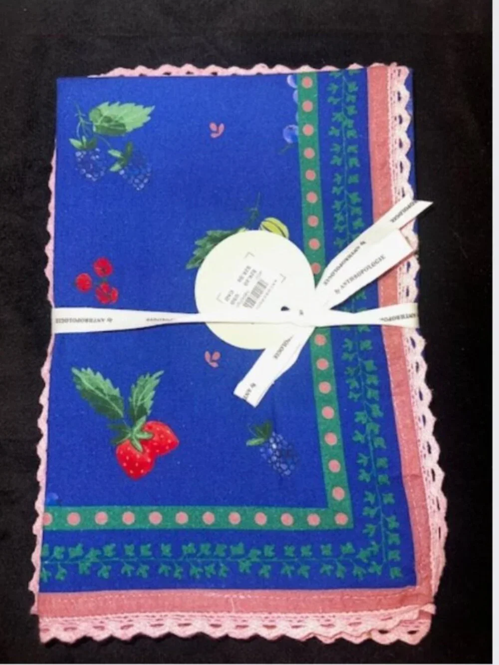 Anthropologie Meilie Napkins in Sapphire, Set of 2, NWT